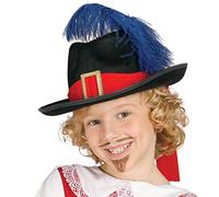 Chapeau mousquetaire enfants feutre noir Multicolore G