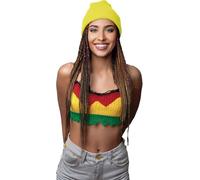 FIESTAS GUIRCA | Chapeau Néon Jaune (Taille Unique) - Accessoire de Déguisement pour Fêtes Déguisées, Carnaval et Halloween - Idéal pour Raves, Festivals et Célébrations - Unisexe - Jaune