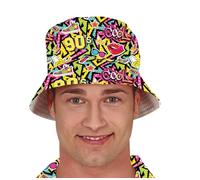 chapeau seau bob graffitis flashy années 90 adulte - générique 13443 Jaune G