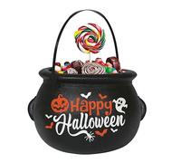 FIESTAS GUIRCA | Chaudron Happy Halloween Enfant (16 cm) - Panier pour Trick or Treat et Fêtes de Sorcières - Accessoire de Costume Unisexe pour Enfants - Idéal pour Halloween et Célébrations