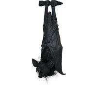 FIESTAS GUIRCA | Chauve-souris Pendue (50 cm) - Décoration d'Halloween pour Fêtes de Vampires et Célébrations Terrifiantes - Idéal pour Ambiances Sombres et Scénarios de Peur - Noir