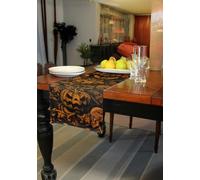 FIESTAS GUIRCA | Chemin de Table Citrouille Gothique (28x275 cm) - Décoration de Table pour Halloween et Fêtes Costumées - Idéal pour Célébrations et Événements - Multicolore
