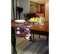 FIESTAS GUIRCA | Chemin de Table Petits Monstres (28x275 cm) - Décoration de Table pour Halloween et Fêtes Costumées - Idéal pour Célébrations et Événements - Multicolore