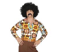 FIESTAS GUIRCA | Chemise 70s Multicolore (48-50/M) - Accessoire de Costume pour Homme Adulte - Idéal pour Fêtes à Thème des Années 70, Carnaval et Halloween - Style Rétro et Vintage - Multicolore