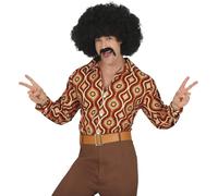 FIESTAS GUIRCA | Chemise 70s Multicolore (52-54/L) - Vêtements de Costume pour Homme Adulte - Idéal pour Fêtes à Thème des Années 70, Carnaval et Halloween - Style Rétro et Vintage - Multicolore