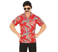 Fiestas Guirca - Chemise HAWAÏENNE Jungle Bird Rouge Magnum Homme
