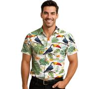 Fiestas Guirca Chemise de fête Toucan Multicolore Homme 52-54 (L)