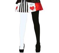 FIESTAS GUIRCA Collants d'halloween Noirs et Blancs pour Femme (Pierrot Clown)