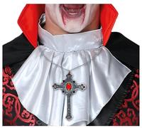 collier pendentif croix gothique rubis 12cm - guirca 24804 Rouge