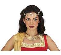 FIESTAS GUIRCA | Collier en Métal Doré - Bijou pour Costume de Déesse Égyptienne, Romaine ou Grecque - Accessoire Idéal pour Fêtes Costumées et Célébrations Historiques - Femme Adulte - Or