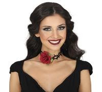 FIESTAS GUIRCA Collier rose avec piques