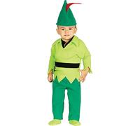 FIESTAS GUIRCA | Costume Archer Bébé (18-24 Mois) - Chemise, Ceinture, Chapeau et Pantalon - Costumes de Contes, Fées et Journée du Livre pour Fêtes Costumées - Idéal pour Petits Enfants - Vert