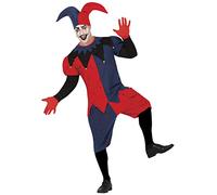 FIESTAS GUIRCA Costume Arlequin Maléfique - Déguisement Clown Bouffon Halloween Homme Taille 52-54 L