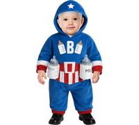 FIESTAS GUIRCA | Costume Captain Milk Bébé (18-24 mois) - Cagoule, Combinaison et Porte-Canettes - Costumes de Superhéros et Méchants pour Halloween, Carnaval et Fêtes Déguisées - Idéal pour Enfants