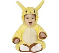 FIESTAS GUIRCA | Costume Chinchilla Électrique Bébé (12-18 Mois) - Cagoule, Queue et Combinaison - Costumes de Jeux Vidéo, Cosplay et Animaux pour Halloween - Unisexe - Jaune et Marron