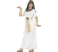 FIESTAS GUIRCA Costume Cléopâtre Adulte Femme Blanc et or Égypte Carnaval