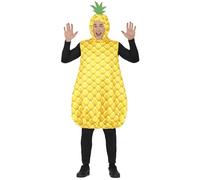 Fiestas Guirca - Costume d'ananas adulte 52-54 (L) orange avec capuche - Idéal pour homme