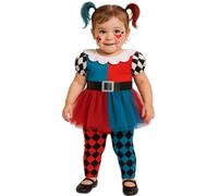 FIESTAS GUIRCA | Costume d'Arlequin Coloré pour Bébé - Robe et Pantalon - Costumes de Clown pour Halloween, Oktoberfest et Fêtes de Déguisement - Idéal pour Filles