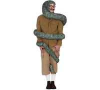 FIESTAS GUIRCA | Costume d'Attaque de Serpent (52-54/L) - Tenue de Serpent pour Adultes Unisexe - Costumes d'Animaux pour Halloween, Carnaval et Fêtes Déguisées - Vert