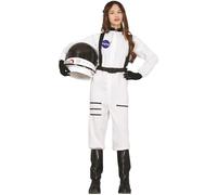 FIESTAS GUIRCA | Costume de Astronauta Teen (14-16 ans) - Combinaison Spatiale - Costumes de Pilote Spatial pour Halloween, Carnaval et Fêtes Déguisées - Idéal pour Adolescents - Blanc et Noir