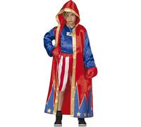FIESTAS GUIRCA | Costume de Boxeur Enfant (10-12 ans) - Robe, T-shirt et Pantalon - Costumes Sportifs pour Halloween, Carnaval et Fêtes Costumées - Idéal pour Garçons et Filles - Bleu et Rouge