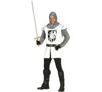 Fiestas Guirca - Costume Caballero Medieval 14-16 ans - Capuche, Tunique, Ceinture et Pantalon