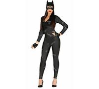 FIESTAS GUIRCA | Costume de Chat Noir pour Femme (42-44/L) - Combinaison, Ceinture, Queue et Diadème - Costumes pour Halloween, Carnaval et Fêtes déguisées - Idéal pour Chat-Chauve-souris - Noir