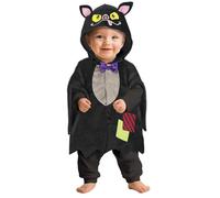 FIESTAS GUIRCA | Costume de Chauve-Souris Bébé (18-24 Mois) - Cagoule et Poncho - Costumes d'Animaux pour Halloween, Carnaval et Fêtes Costumées - Idéal pour Bébé et Petits Enfants - Noir
