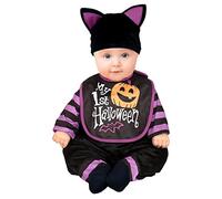 FIESTAS GUIRCA | Costume de Chauve-Souris Bébé - Bavoir, Bonnet et Combinaison - Costumes d'Animaux pour Halloween, Carnaval et Fêtes Costumées - Idéal pour Bébé et Petits Enfants