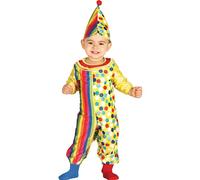Fiestas Guirca Costume Clown Bébé Unisexe Bonnet et Combinaison 18-24 mois Multicolore