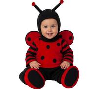 FIESTAS GUIRCA | Costume de Coccinelle Bébé - Ailes, Cagoule, Combinaison et Pieds - Costumes Enfantins pour Carnaval, Halloween et Fêtes Costumées - Idéal pour Bébés Unisexes - Noir et Rouge
