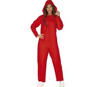 FIESTAS GUIRCA | Costume de Convicta avec Capuche - Combinaison et Capuche pour Femmes - Costumes de Prisonnière et Voleuse pour Halloween, Carnaval et Fêtes Déguisées - Idéal pour Adultes
