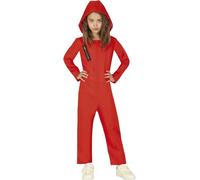 FIESTAS GUIRCA | Costume de Convicto Enfant (5-6 ans) - Cagoule et Combinaison - Costumes pour Halloween, Carnaval et Fêtes Déguisées - Unisexe - Rouge