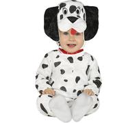 FIESTAS GUIRCA | Costume de Dálmate pour Bébé (18-24 Mois) - Cagoule et Combinaison - Costumes d'Animaux pour Halloween, Carnaval et Fêtes Costumées - Idéal pour Bébé Unisexe - Blanc et Noir