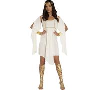Fiestas Guirca – Costume Femme Diosa Griega – Robe et Châle, Taille 42-44 (L) Beige