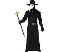 FIESTAS GUIRCA Costume de docteur de la peste noire - Comprend un masque de bec d'oiseau Costume d'Halloween Homme Taille 52-54 L