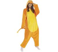 FIESTAS GUIRCA | Costume de Dragón Naranja Adulte (54-56/XL) - Capuche, Queue et Combinaison - Costumes d'Animaux pour Halloween, Carnaval et Fêtes Déguisées - Idéal pour Adultes Unisexes - Orange