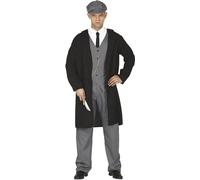 FIESTAS GUIRCA | Costume de Gangster Anglais Adulte (46-48/S) - Chemise, Gilet, Veste, Cravate, Casquette et Pantalon - Costumes Années '20 pour Halloween, Carnaval et Fêtes Déguisées - Homme