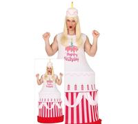 FIESTAS GUIRCA | Costume de Gâteau de Mariage pour Homme (52-54/L) - Costume et Serre-tête - Enterrement de Vie de Garçon, Fête de Bachelor, Fêtes Déguisées et Célébrations - Idéal pour Adultes