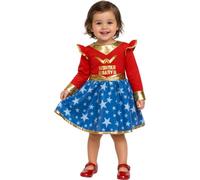 FIESTAS GUIRCA | Costume de Héroïne Bébé - Robe de Superhéroïne pour Filles - Costumes de Superhéros et Vilains pour Halloween, Carnaval et Fêtes Costumées - Rouge et Bleu