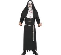 FIESTAS GUIRCA | Costume de Moine Adulte (54-56/XL) - Tunique, Ceinture et Coiffe - Costumes de Religion et Monastère pour Halloween, Carnaval et Fêtes Déguisées - Idéal pour Hommes - Blanc et Noir