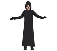 FIESTAS GUIRCA | Costume de Moine Sombre Enfant (7-9 ans) - Robe avec Capuche - Costumes d'Halloween, Carnaval et Fêtes Costumées - Idéal pour Enfants - Noir