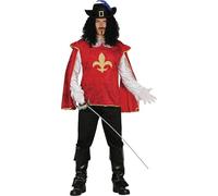 FIESTAS GUIRCA Costume de mousquetaire pour homme Carnaval France soldat combattant Taille M - L