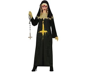 FIESTAS GUIRCA Costume de Nonne Anti Diabolique - Déguisement d'Halloween pour Femme Taille 42-44 L