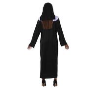 FIESTAS GUIRCA | Costume de Nonne pour Femme (36-38/S) - Robe et Coiffe - Costumes Religieux pour Halloween, Carnaval et Fêtes Costumées - Idéal pour Adultes - Noir et Blanc