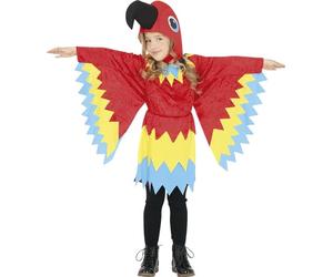 FIESTAS GUIRCA | Costume de Perroquet Enfant - Robe, Cagoule et Ailes - Costumes d'Animaux pour Halloween, Carnaval et Fêtes Costumées - Idéal pour Enfants - Multicolore