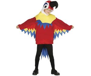 FIESTAS GUIRCA | Costume de Petit Perroquet Enfant - Cagoule, Queue et Costume - Costumes d'Animaux pour Halloween, Carnaval et Fêtes Costumées - Idéal pour Enfants - Multicolore
