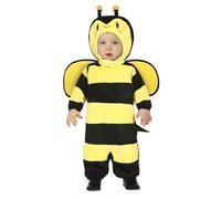 FIESTAS GUIRCA | Costume de Petite Abeille Bébé (18-24 Mois) - Combinaison, Cagoule et Ailes - Costumes d'Insectes pour Halloween, Carnaval et Fêtes Costumées - Idéal pour Bébé Unisexe - Jaune et Noir