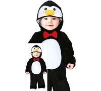 FIESTAS GUIRCA | Costume de Pingouin Bébé - Cagoule et Combinaison - Costumes d'Animaux Marins pour Halloween, Carnaval et Fêtes Costumées - Idéal pour Petits Enfants
