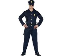 Costume de policier pour adulte Costume pour homme Costume de carnaval Uniforme taille M-XL